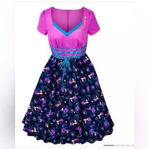 Purple and Blue Floral Dress